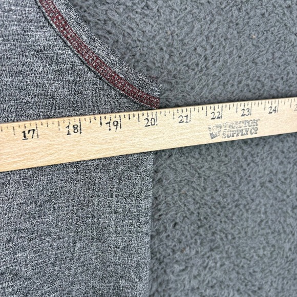 BKE Mens Sleeveless Full Zip Hoodie Vest Gray Contrast Stitch Medium Standard - Picture 3 of 7